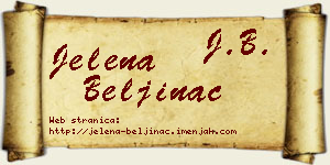 Jelena Beljinac vizit kartica